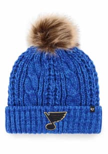 47 St Louis Blues Blue Meeko Cuff Pom Womens Knit Hat