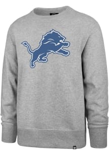 47 Detroit Lions Mens Grey Imprint Headline Long Sleeve Crew Sweatshirt