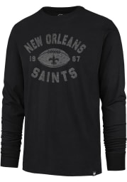 47 New Orleans Saints Black Overcast Franklin Long Sleeve Fashion T Shirt