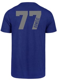 Luka Doncic Dallas Mavericks Blue Name and Number Short Sleeve Player T Shirt