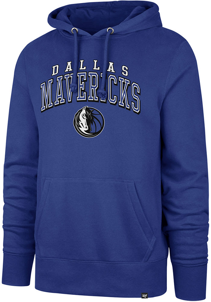 47 Dallas Mavericks Mens Blue Double Decker Headline Long Sleeve Hoodie