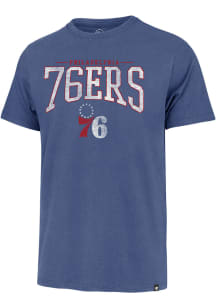 47 Philadelphia 76ers Blue Full Rush Franklin Short Sleeve Fashion T Shirt
