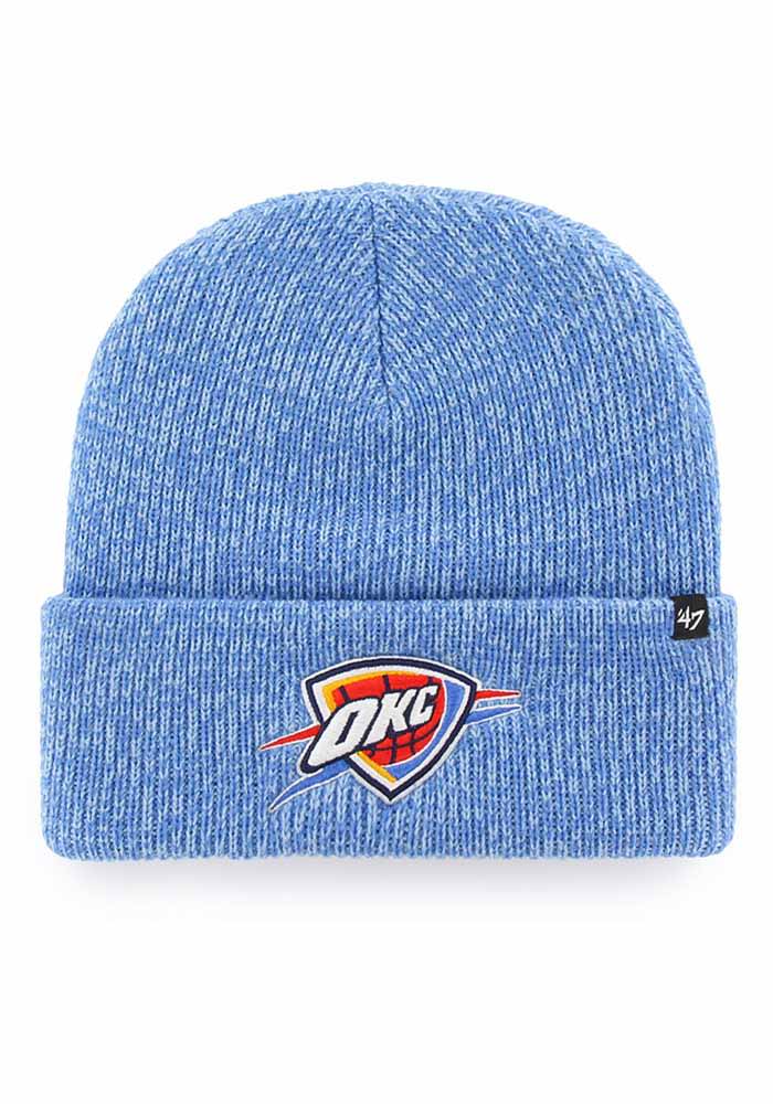 47 Oklahoma City Thunder Blue Brain Freeze Cuff Mens Knit Hat