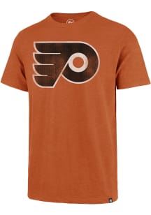 47 Philadelphia Flyers Orange Logo Scrum Short Sleeve Fashion T Shirt