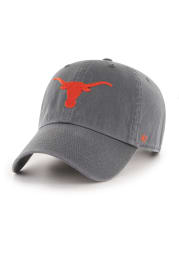47 Texas Longhorns Clean Up Adjustable Hat - Charcoal