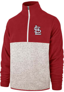 47 St Louis Cardinals Mens Red Kodiak Long Sleeve 1/4 Zip Fashion Pullover