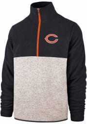 47 Chicago Bears Mens Navy Blue Kodiak Long Sleeve 1/4 Zip Fashion Pullover