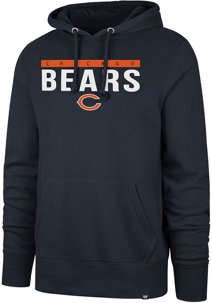 47 Chicago Bears Mens Navy Blue Power Luck Headline Long Sleeve