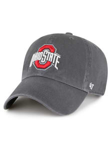 47 Ohio State Buckeyes Clean Up Adjustable Hat - Charcoal