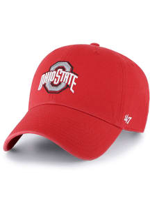 47 Red Ohio State Buckeyes Clean Up Adjustable Hat