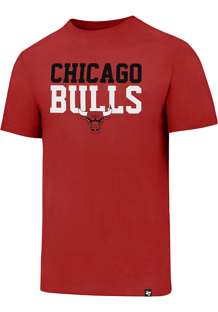 47 Chicago Bulls Red Stacked Club Short Sleeve T Shirt