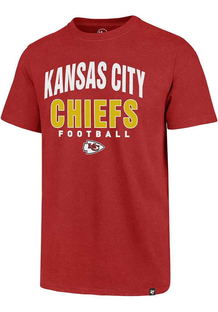 47 Kansas City Chiefs Grey Repeating Club Short Sleeve T Shirt