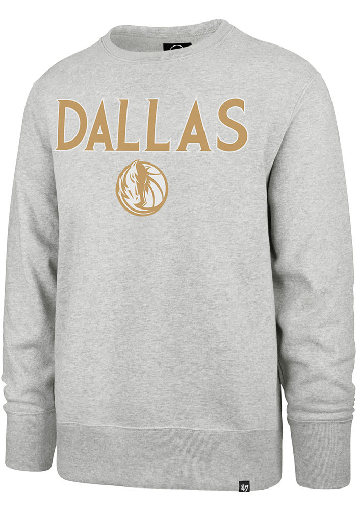 47 Dallas Mavericks Mens Grey City Series Headline Long Sleeve Crew Sweatshirt