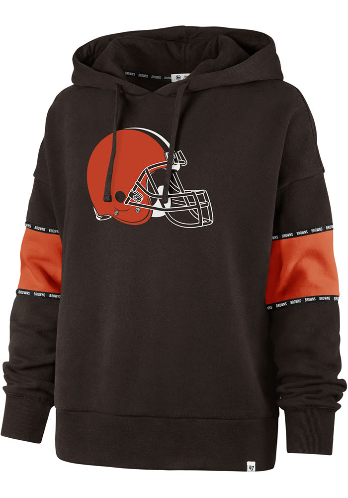 47 Cleveland Browns Womens Brown Charlie Hooded Sweatshirt
