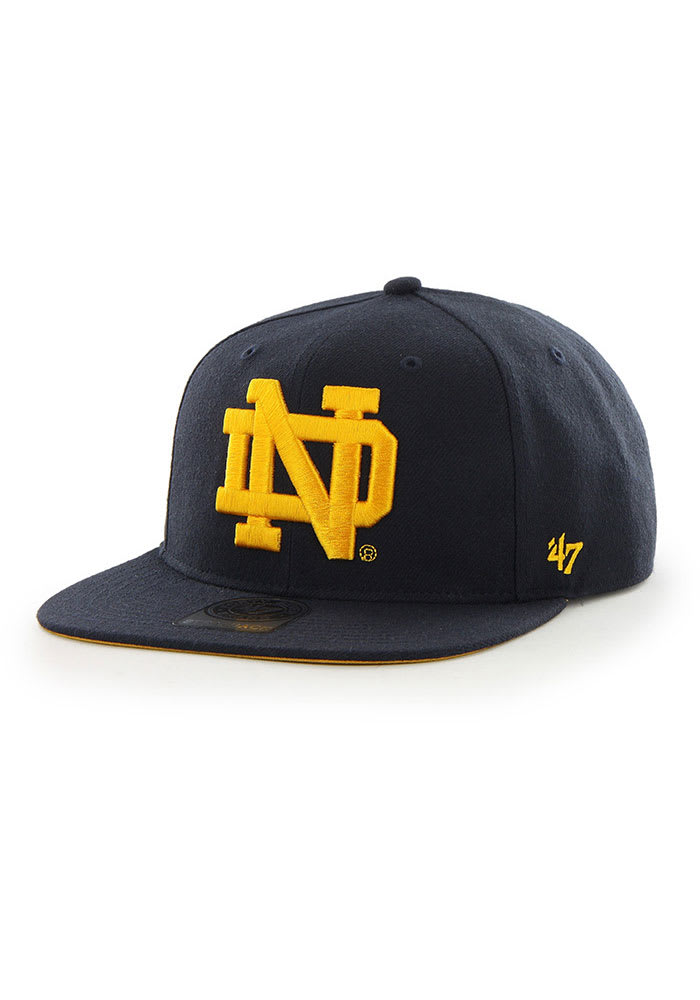47 Notre Dame Fighting Irish Navy Blue The Shaft Mens Snapback Hat
