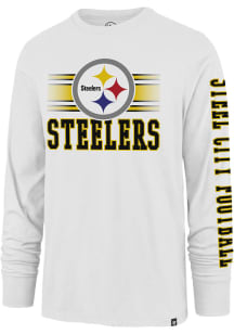 47 Pittsburgh Steelers White Power Rush Rival Long Sleeve T Shirt