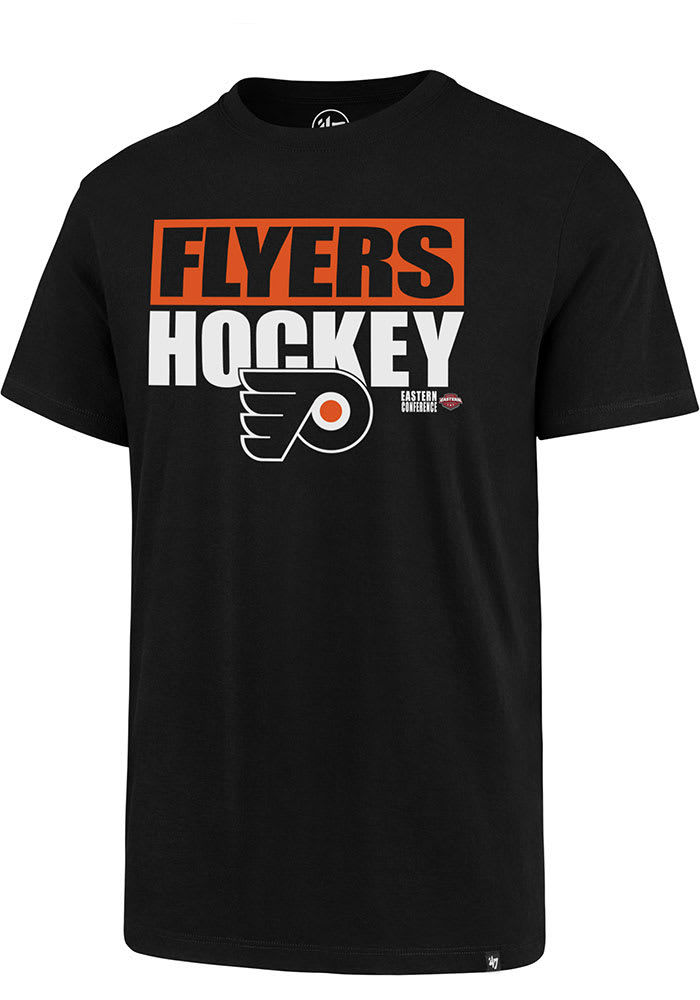 47 Philadelphia Flyers Black Blockout Super Rival Short Sleeve T Shirt