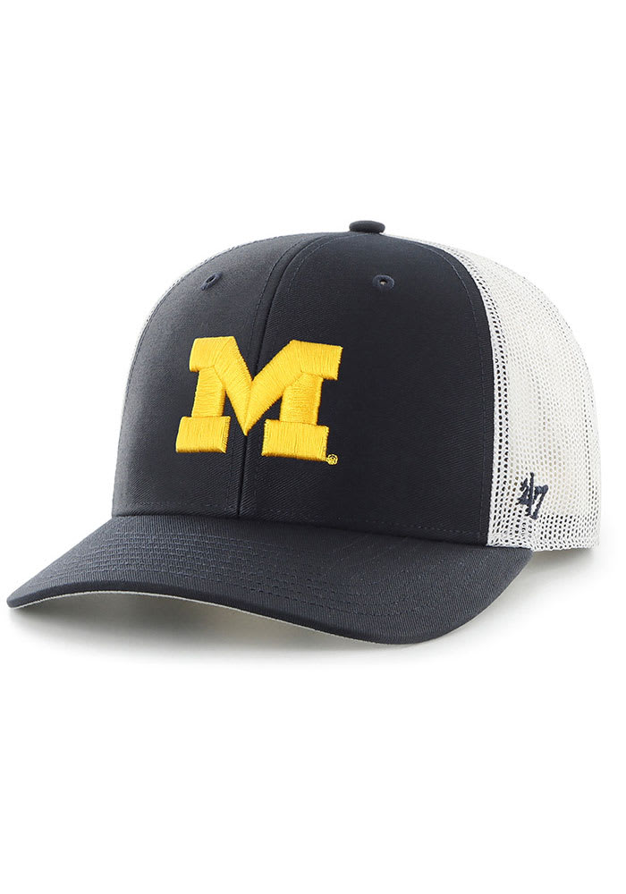 47 Michigan Wolverines Trucker Adjustable Hat - Navy Blue