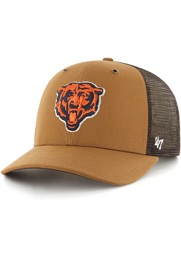 47 Chicago Bears Carhartt Meshback Clean Up Adjustable Hat - Brown