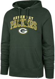 47 Green Bay Packers Mens Green Double Decker Headline Long Sleeve Hoodie