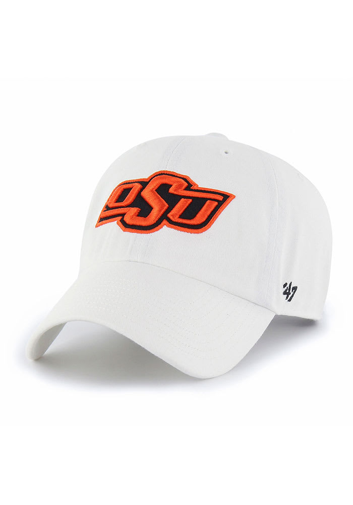 Oklahoma State Cowboys 47 Brand White Orange Clean Up Adjustable Hat