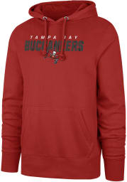 47 Tampa Bay Buccaneers Mens Red Traction Headline Long Sleeve Hoodie