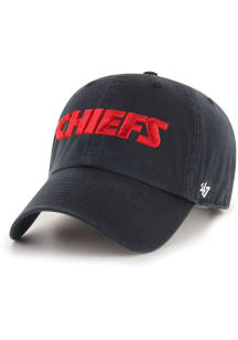 47 Kansas City Chiefs Wordmark Clean Up Adjustable Hat - Black