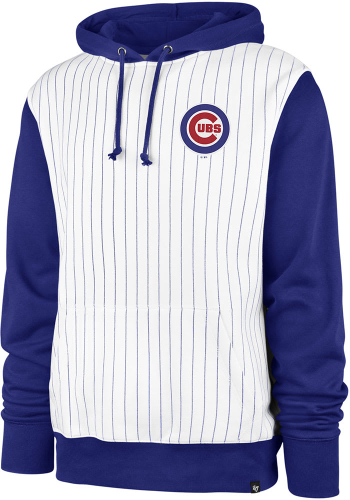 Chicago Cubs Sweatshirt Men Large Adult Blue Pinstripe MLB