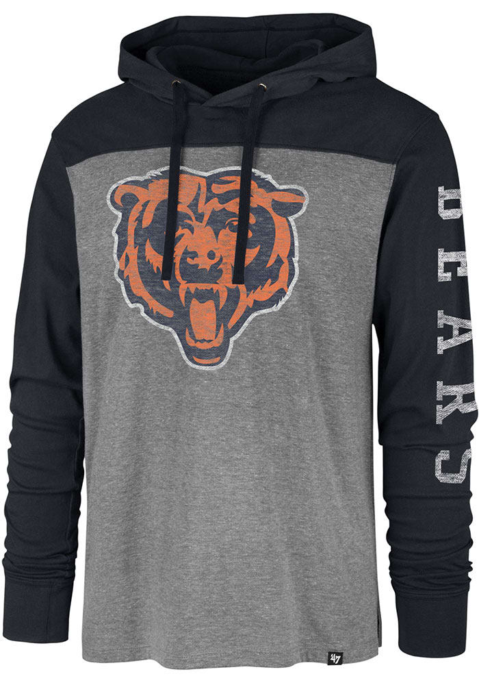 47 Chicago Bears Mens Navy Blue Power Luck Headline Long Sleeve Hoodie