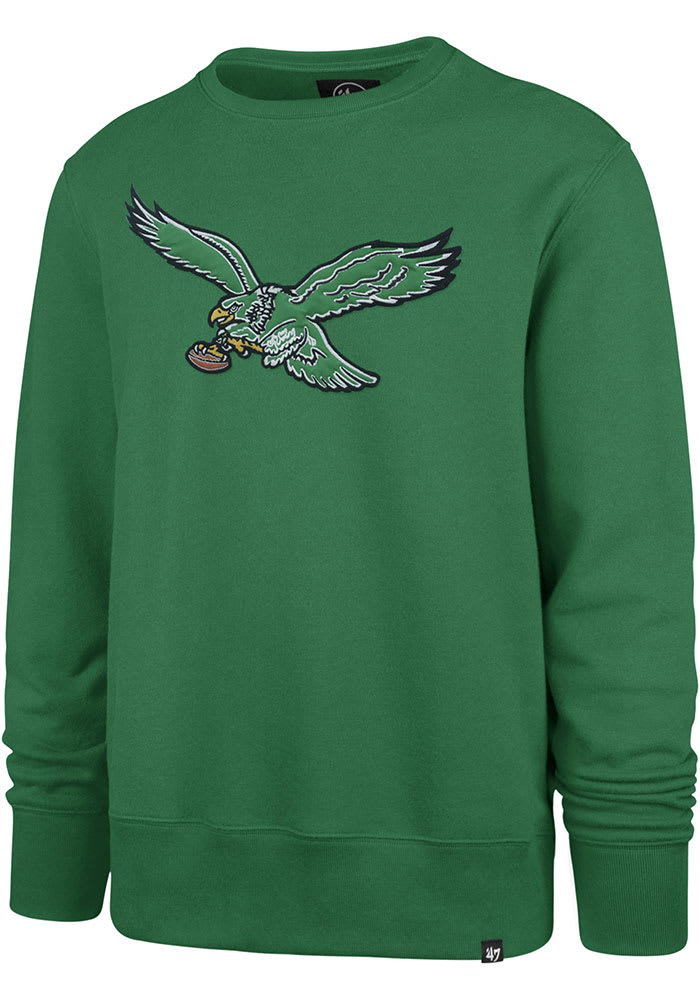 47 Philadelphia Eagles Mens Kelly Green Logo Gamebreak Long Sleeve Crew Sweatshirt