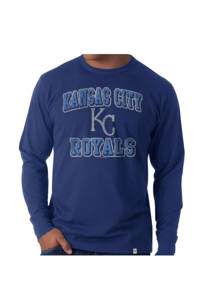 47 Kansas City Royals Grey Flanker Long Sleeve Fashion T Shirt