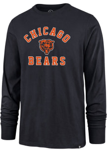 47 Chicago Bears Navy Blue Varsity Arch Super Rival Long Sleeve T Shirt