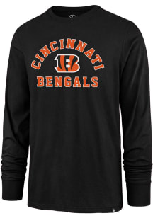 47 Cincinnati Bengals Black Varsity Arch Super Rival Long Sleeve T Shirt