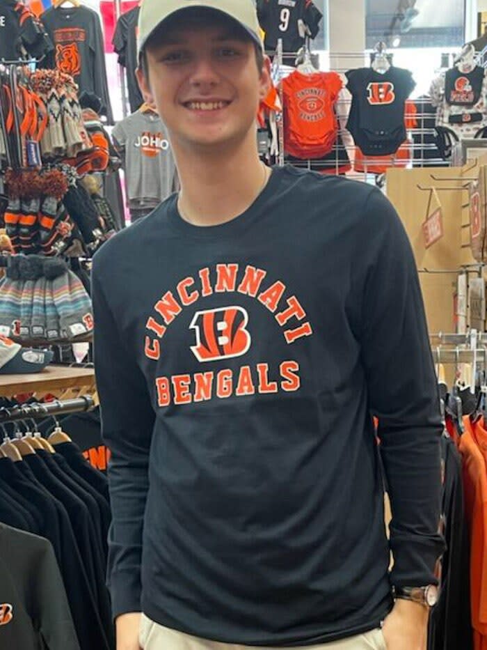 47 Cincinnati Bengals Black Varsity Arch Super Rival Long Sleeve T Shirt