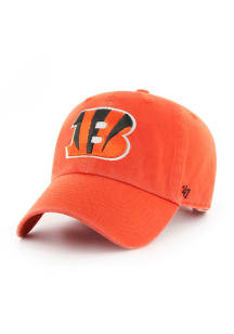 47 Cincinnati Bengals B Logo Clean Up Adjustable Hat - Orange