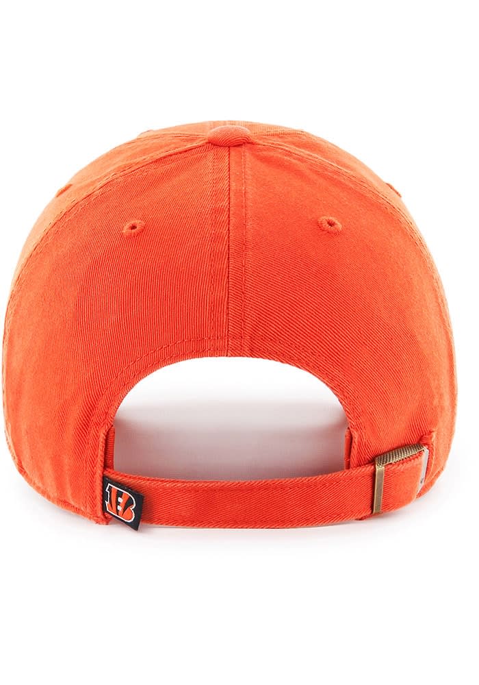 47 Cincinnati Bengals B Logo Clean Up Adjustable Hat - Orange