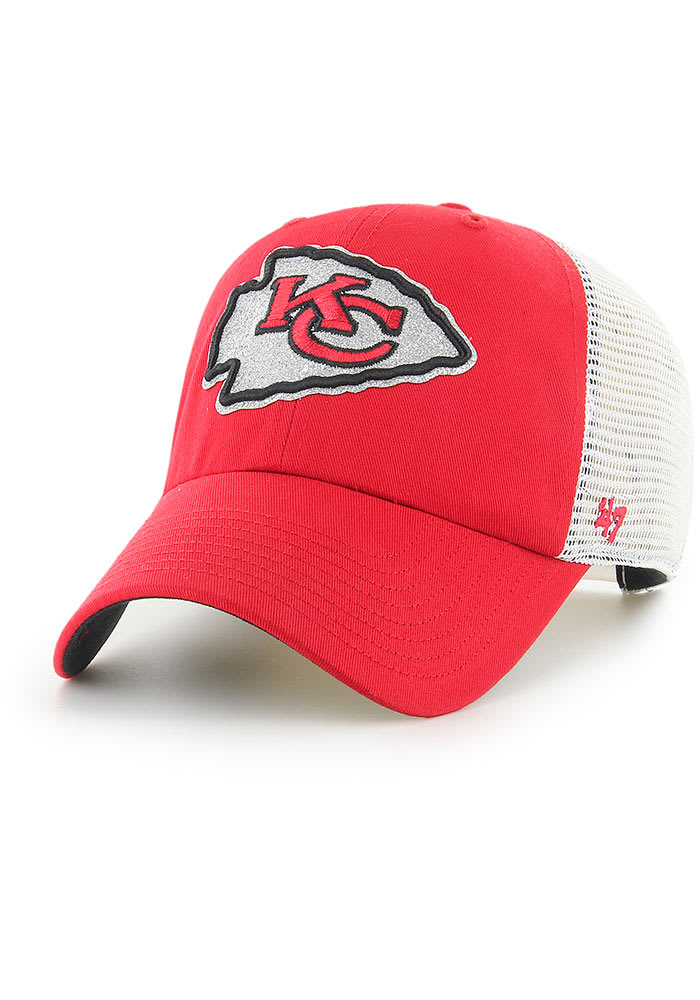 47 Kansas City Chiefs Red Glitzy Clean Up Womens Adjustable Hat