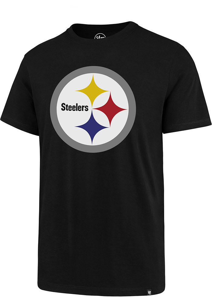 47 Pittsburgh Steelers Black Imprint Super Rival Short Sleeve T Shirt