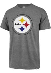 47 Pittsburgh Steelers Grey Imprint Super Rival Short Sleeve T Shirt
