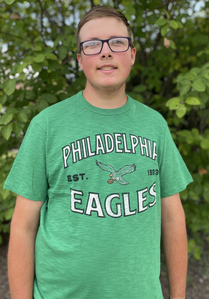 Junk Food Clothing Philadelphia Eagles Kelly Green Vintage Eagles T-Shirt