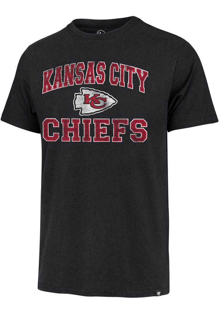 47 Kansas City Chiefs Black Union Arch Franklin Short Sleeve Fashion T Shirt