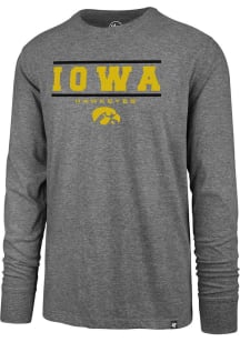 47 Iowa Hawkeyes Grey Club Long Sleeve Fashion T Shirt