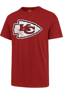 47 Kansas City Chiefs Red Distressed Imprint Super Rival Short Sleeve T Shirt