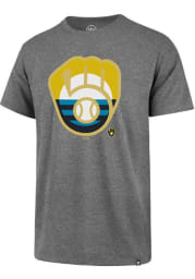 47 Milwaukee Brewers Grey Regional Super Rival Short Sleeve T Shirt