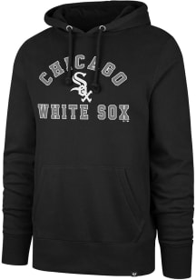 47 Chicago White Sox Mens Black Varsity Arch Headline Long Sleeve Hoodie