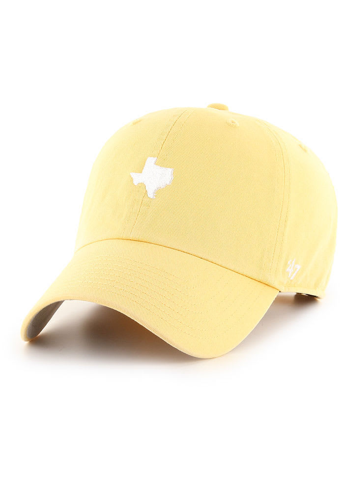 47 Texas White Logo Base Runner Clean Up Adjustable Hat - Yellow