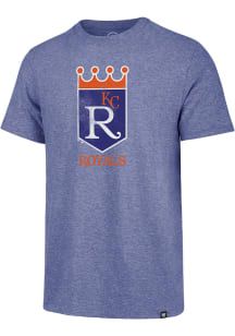 47 Kansas City Royals Blue Throwback Match Short Sleeve Fashion T Shirt