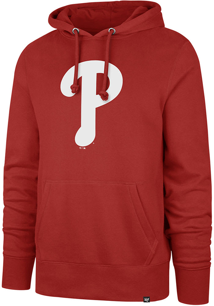 47 Philadelphia Phillies Mens Red Imprint Headline Long Sleeve Hoodie