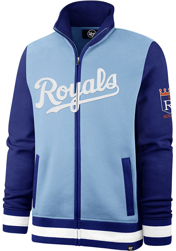 47 Kansas City Royals Mens Light Blue Heritage Iconic Track Jacket