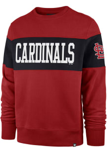 47 St Louis Cardinals Mens Red Interstate Crew Long Sleeve Fashion Sweatshirt